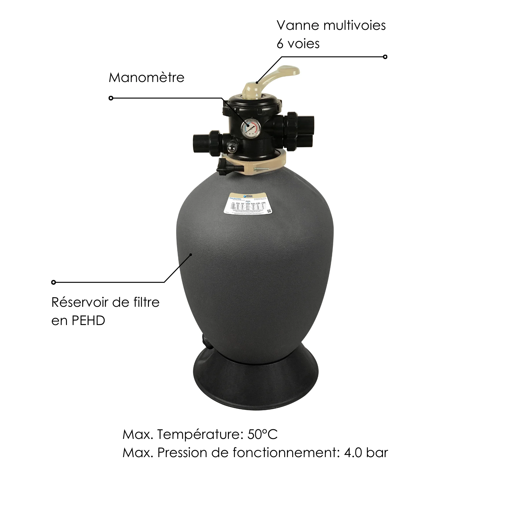 Série de filtres de piscine Massif